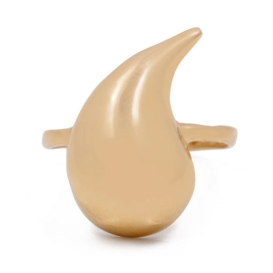Anillo de gota para mujer de oro amarillo 14K / Talla 7.5 Grande / Peso 2.6 GR / COWR4DR