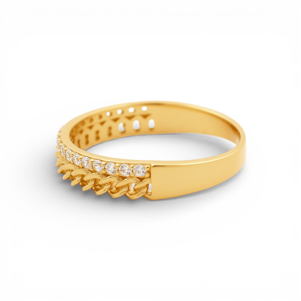10K Yellow Gold Fashion Women's Ring / Size:8 / Weight: 2.1gr / DQWR0FS-113