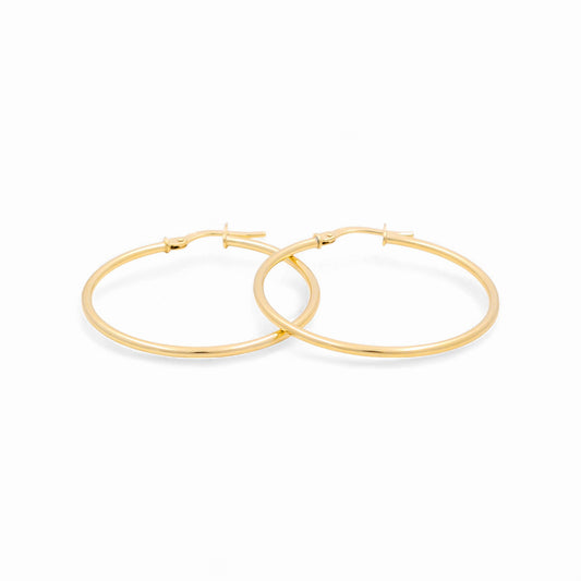 14K Yellow Gold Hoops Earrings / Size: 1.5mmx30mm / Weight: 1.2 GR / 240-00732