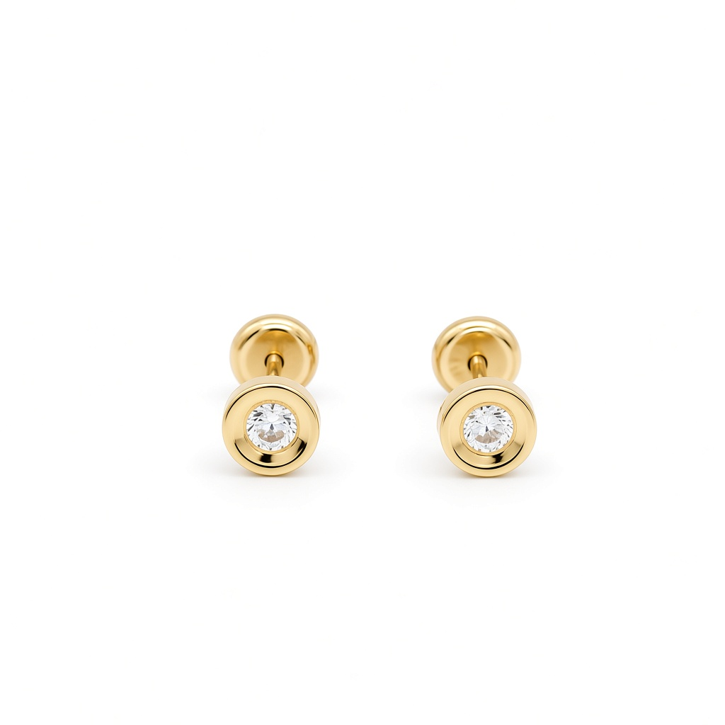 14K Yellow Gold Fashion Stud Earrings / 6-338301PS3