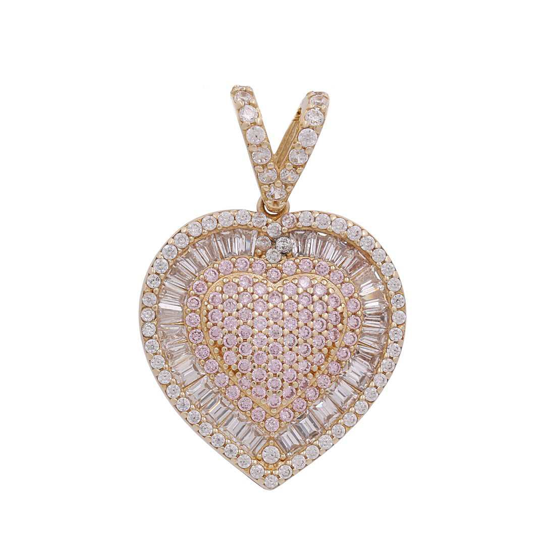 10K Yellow Gold Heart Pendant / CZ / Weight: 3.5 GR / DPPD0HR