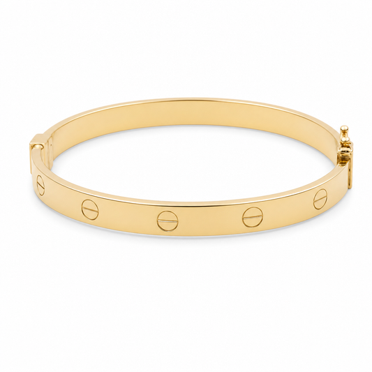 14K  Yellow Gold Fashion CT Bangle Bracelet /  / Size: 5mm-18'' / Weight: 6.7GR / CCFWB4CT-2