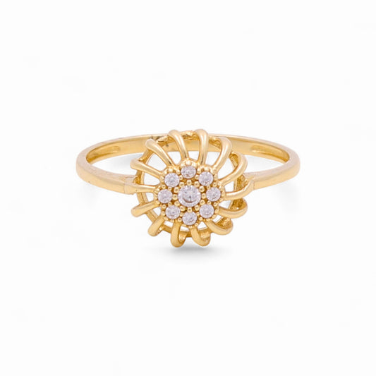 14k Fashion Women's Ring with Cz / Size: 7 / Weight 1.6 GR / COWR4FS-61