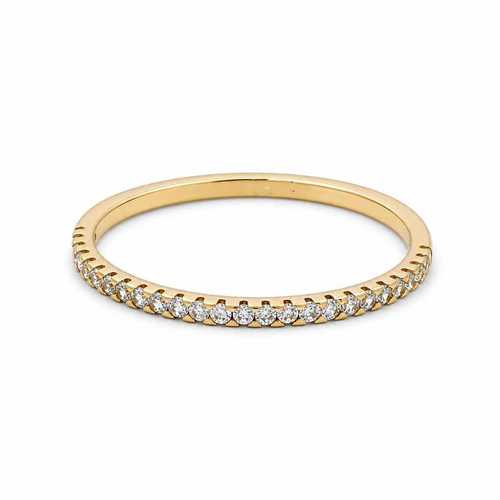 10K Yellow Gold Fashion Women’s Ring / Stone: Cz / Size: 8 / Weight: 1 GR