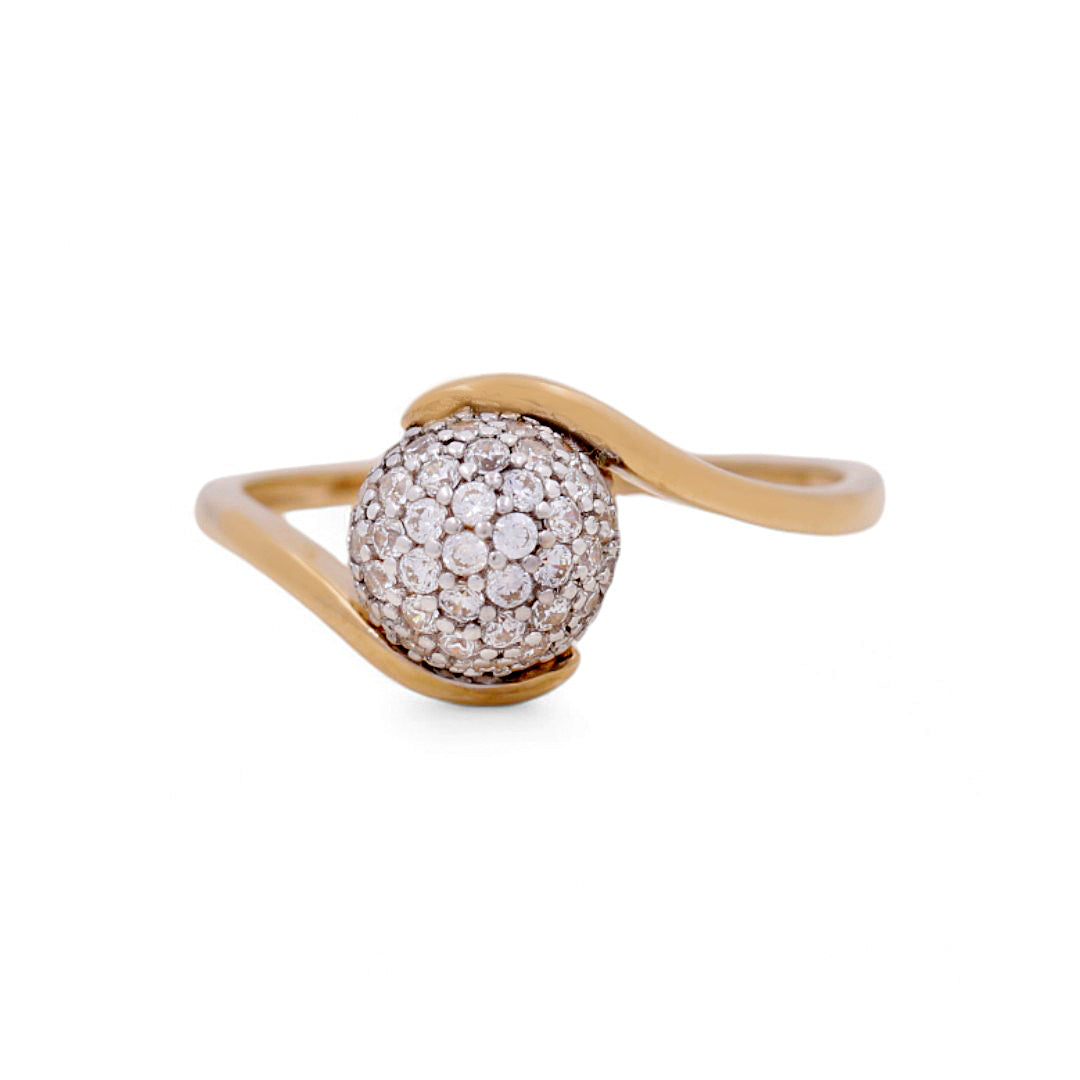 14K Yellow Gold Woman’s Fashion Ring / Stone: CZ / Size: 6.5 / Weight: 2.1GR / IEEWR4FS-4