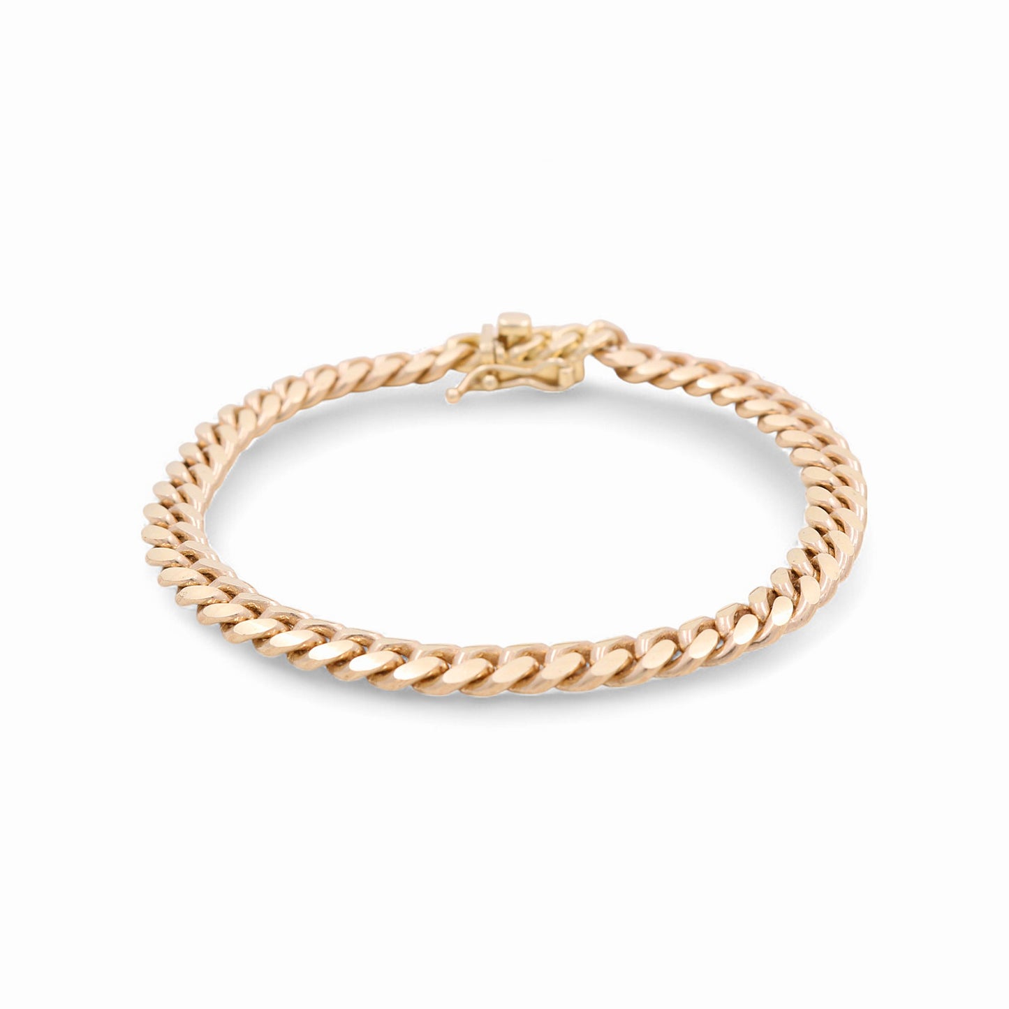 10K Yellow Gold Solid Cuban Link Bracelet / Size: 5mm 7" / Weight: 12.8 GR / SCCAMB0CL5-7