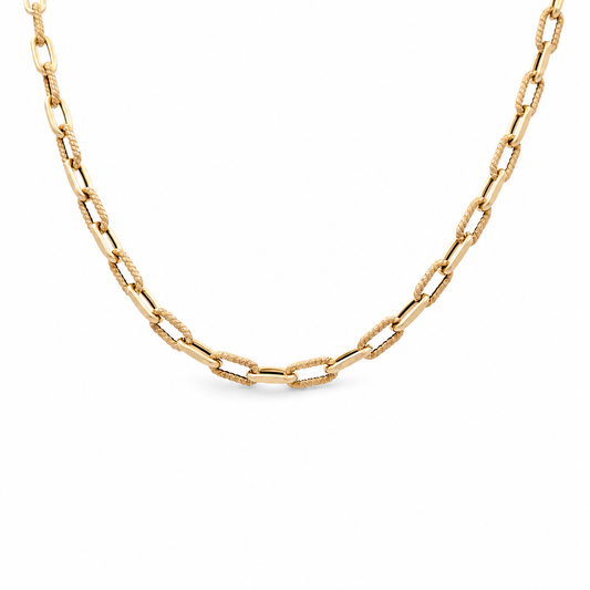 14K Yellow Gold Italian Fashion Women's Necklace / Size: 18" / Weight 10.3 GR