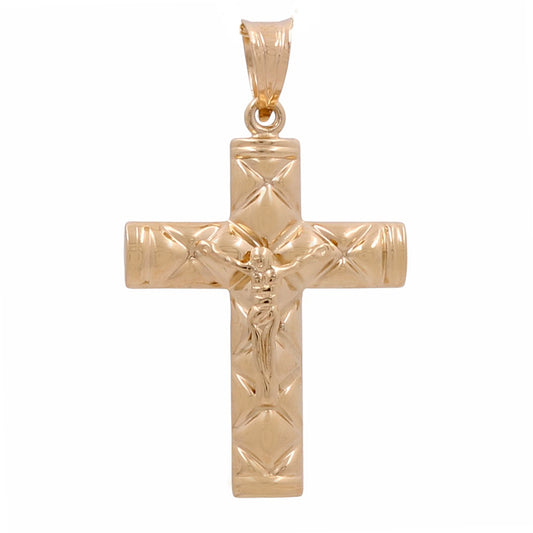 14K Yellow Gold Jesus on the Cross Pendant / Weight: 3.6 GR / COPD4CRS-18