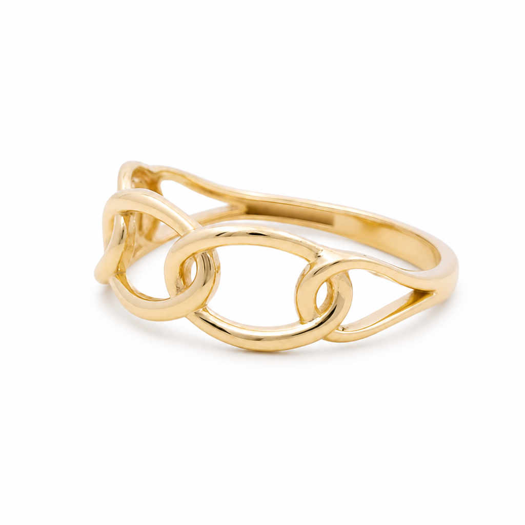 10K Yellow Gold Fashion Women's Ring / Size: 8.5 / Weight: 1.5 GR