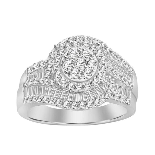 10K White Gold Diamond Woman's Engagement Ring / Stone: 1.00CT / Size: 7 / 233420W
