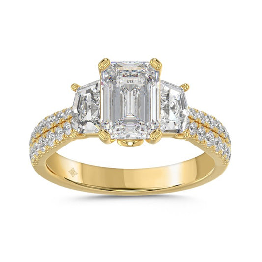 14K Yellow Gold Lab Diamond Women's Engagement Ring / Size: 7 / Stone: 3.00 Ct / 106339Y