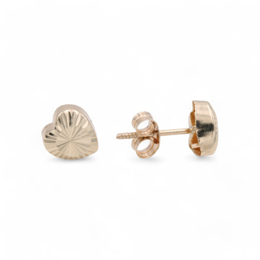 14k Yellow Gold Heart Stud Earrings/ 6-472101PF6