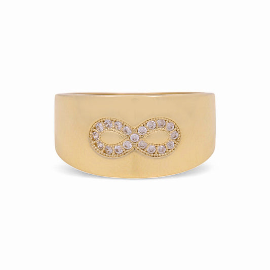 10K Yellow Gold  Infiniti Women's Ring with Cz / Size: 7 / Weight: 2.4 GR / YYZ-5286