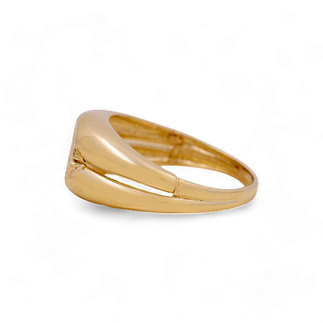 10K Yellow Gold Woman’s Diamond Cut Ring / Size:7 / Weight: 2.7 GR / COWR0DC-7