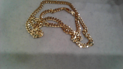 10K Yellow Gold Curb Chain / Size: 5mm 22" / Weight: 13.8GR / K482CL-22