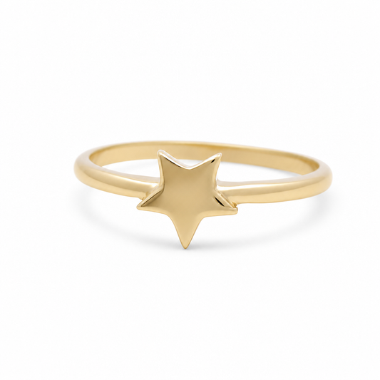 10K Yellow Gold Fashion Star's Women's Ring / Size: 7 / Weight: 1.2 GR / DQWR0FS-79