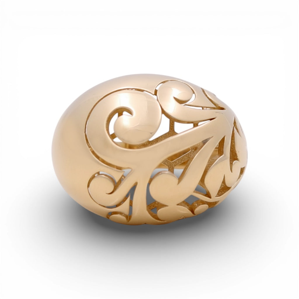 14K Yellow Gold Fashion Women's Ring / Size: 8 / Weight: 4.3 GR / Y25-489