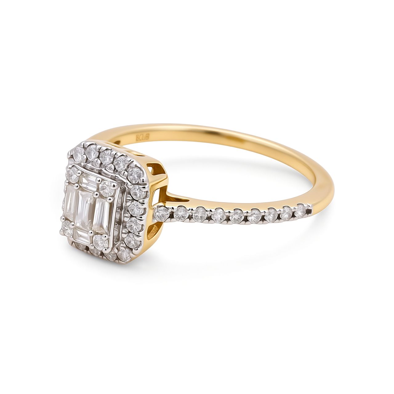 10K Yellow Gold Diamond Women's Engagement Ring / Stone: 0.50CT / Size: 7 / 352101Y
