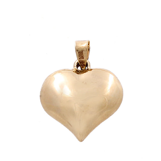 10K Yellow Gold Diamond Cut Heart Pendant / Weight: 1GR / CQPD0HRDC