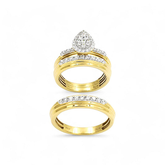 10K Yellow Gold Diamond Trio Set Ring/ Stone: 1.00CT / Size: 6.5 y 9.5 / 286867Y