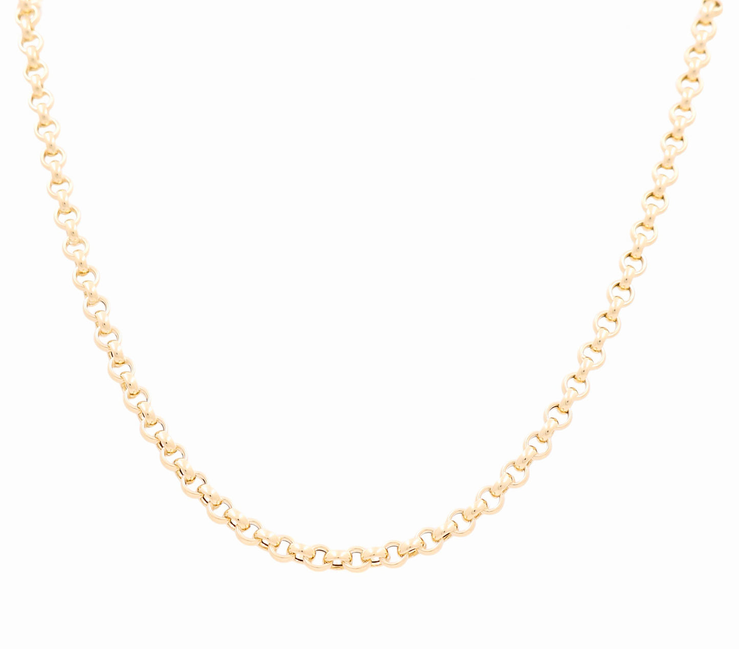 14K Yellow Gold Italian Rolo Necklace / Size: 18" / Weight: 12 GR / 122-00885
