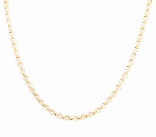 14K Yellow Gold Italian Rolo Necklace / Size: 18" / Weight: 12 GR / 122-00885