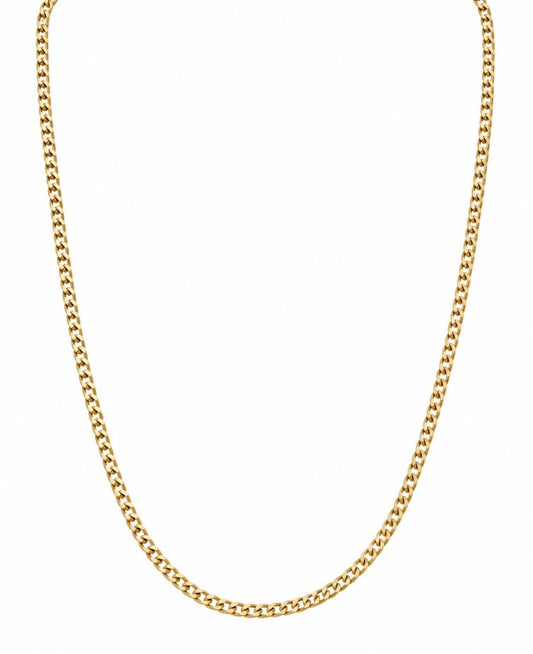 14K FC TF Yellow Gold Solid Curb Chain / Size: 2.5mm 18" / Weight: 4.3gr / FCCH4CB2.5-18