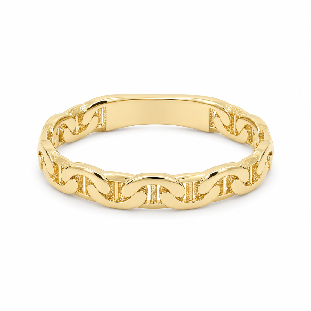 14K Yellow Gold Marine Women's Ring / Size: 8.25 / Weight: 2.3 GR / DQWR4MR