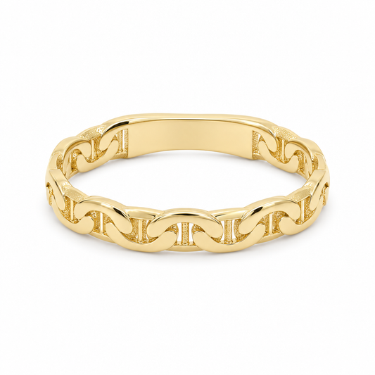 14K Yellow Gold Marine Women's Ring / Size: 8.25 / Weight: 2.3 GR / DQWR4MR