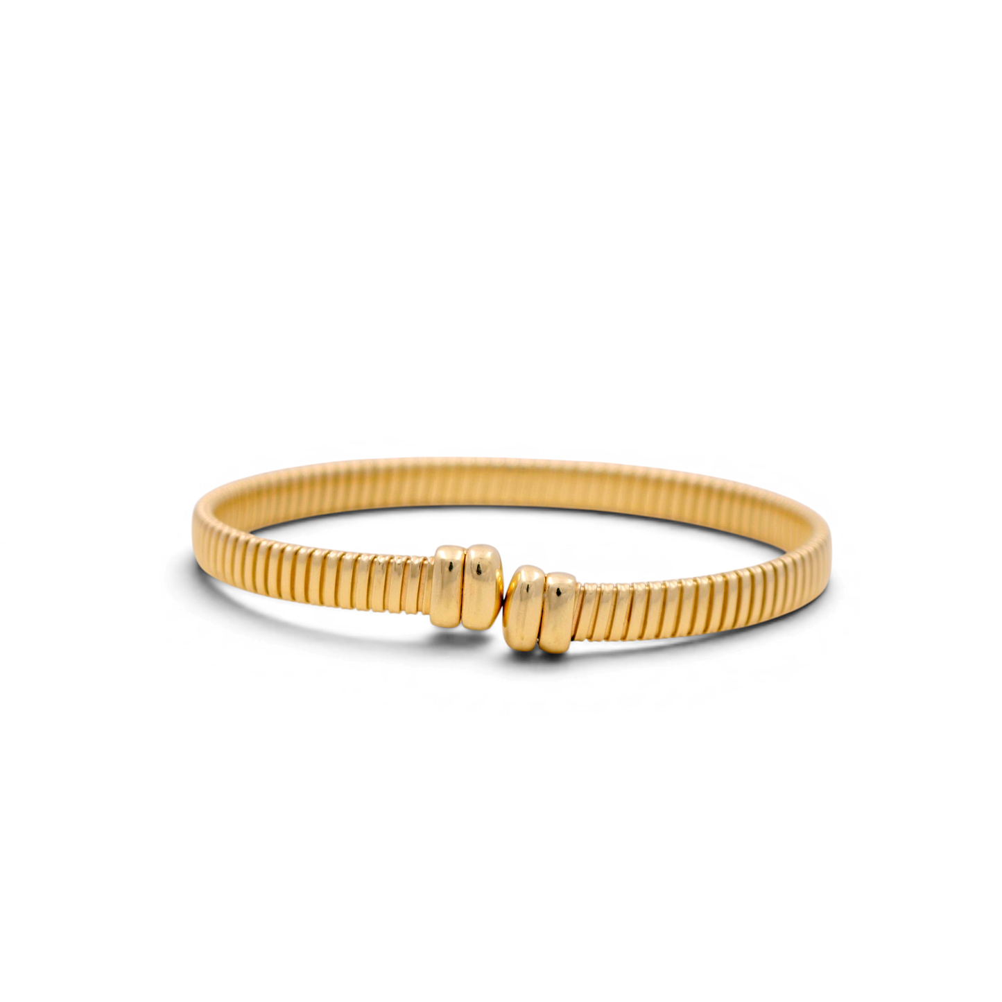 14K Yellow Gold Fancy Bangle Bracelet / Weight: 13.8 GR