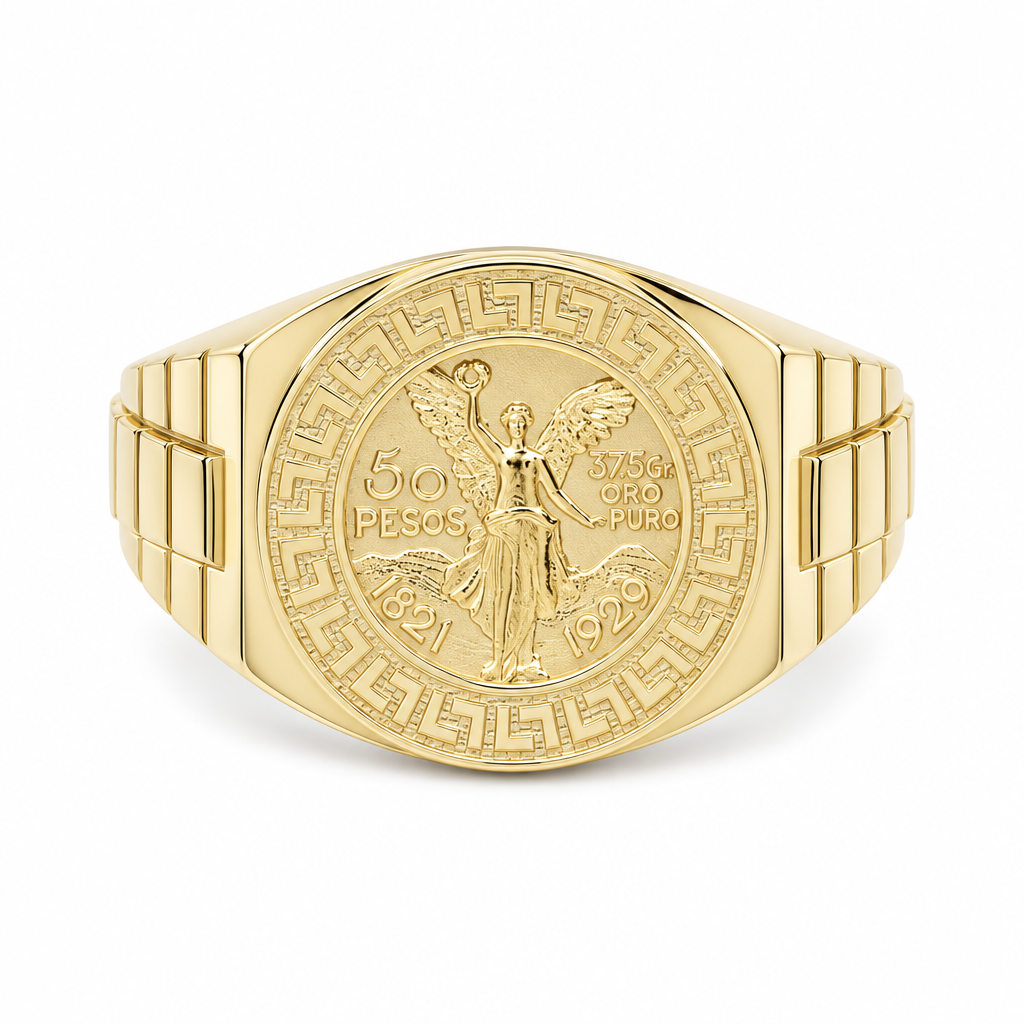 14K Yellow Gold Centenary Men’s Ring / Size 10 / Weight: 5.3 GR / DQMR4CN