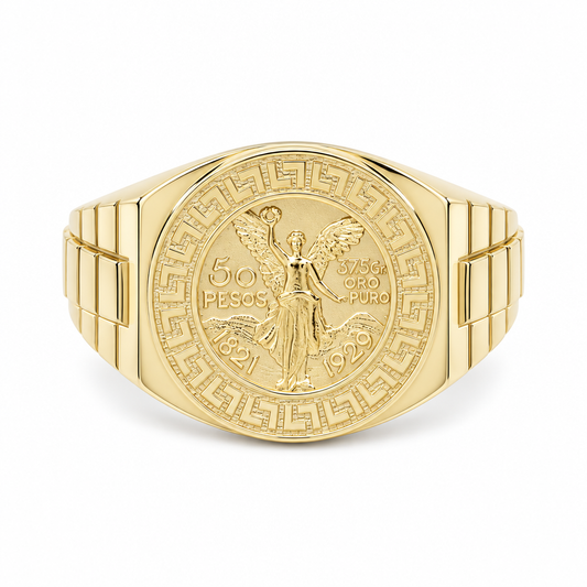 14K Yellow Gold Centenary Men’s Ring / Size 10 / Weight: 5.3 GR / DQMR4CN