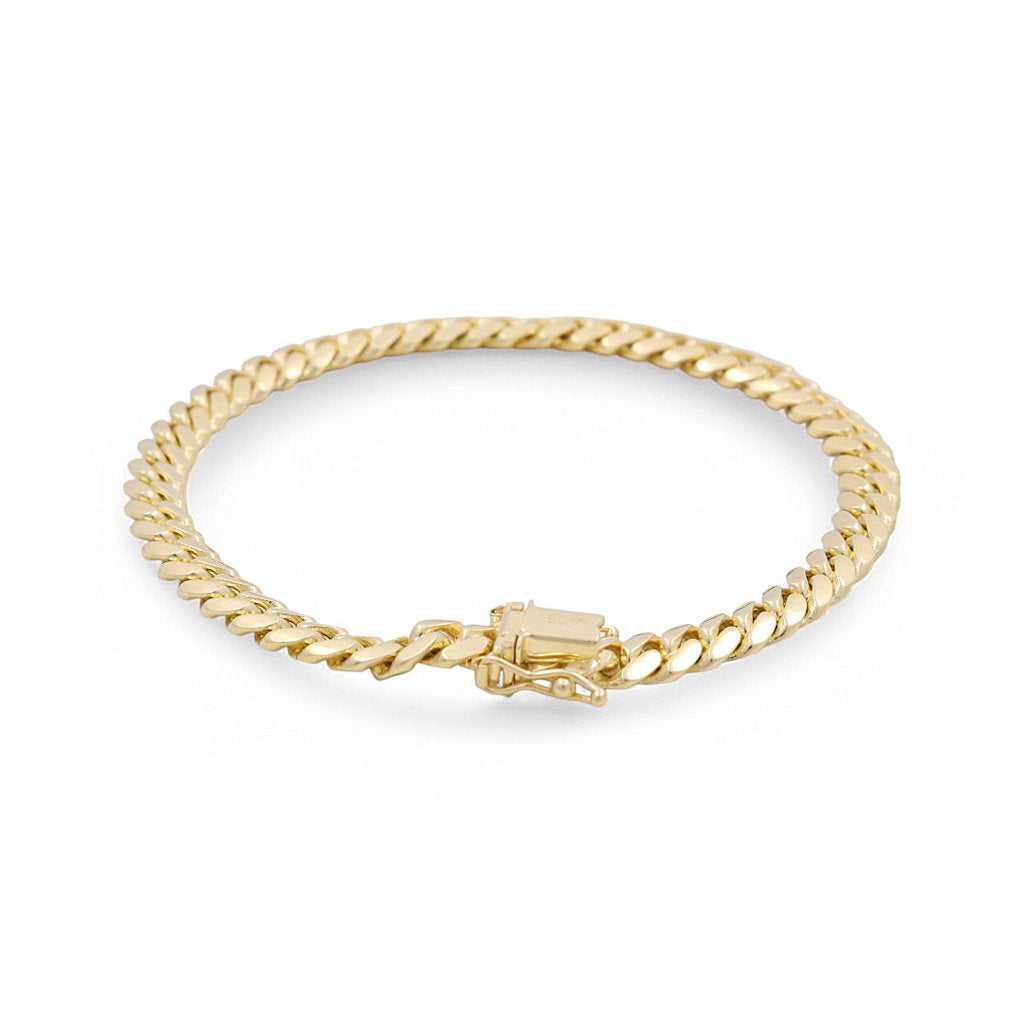 10K Yellow Gold Solid Cuban Link Bracelet / Size: 6mm 8" / Weight: 18.9GR / SCCAMB0CL6-8