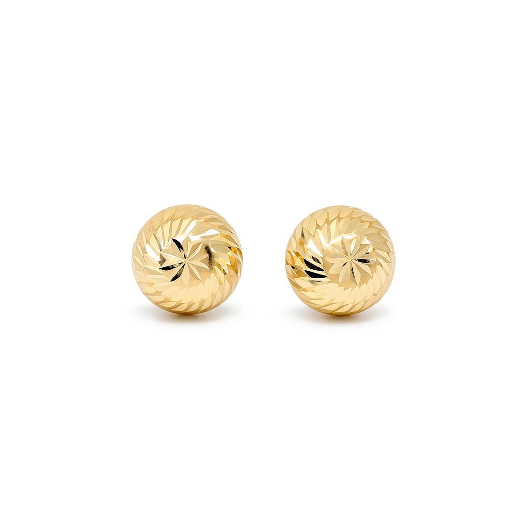 14K Yellow Gold Fashion Stud Earrings / 6-MBT-9