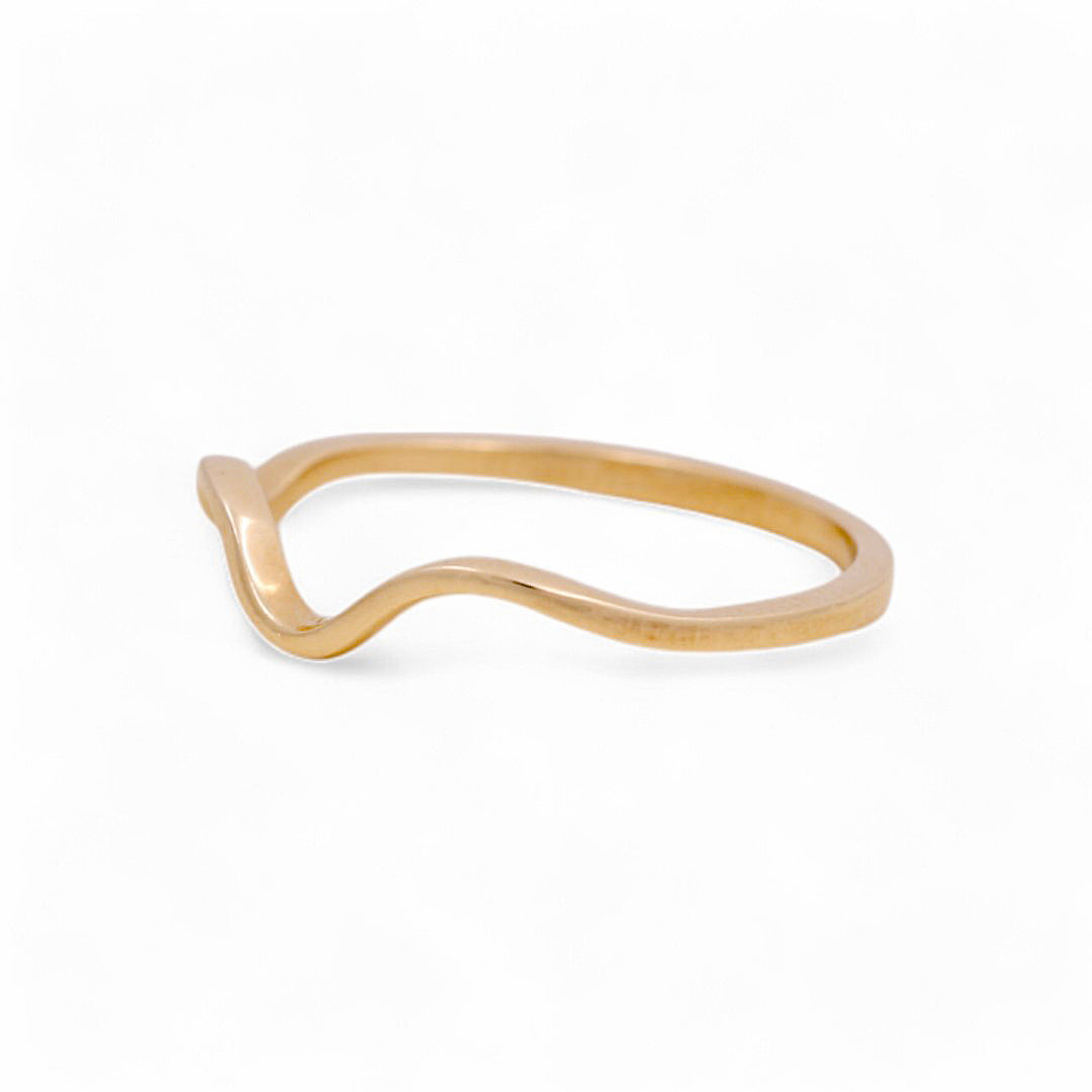 Anillo de moda para mujer de oro de 14 quilates / Talla: 7 / Peso: 1,2 gr / CCWR4FS-20