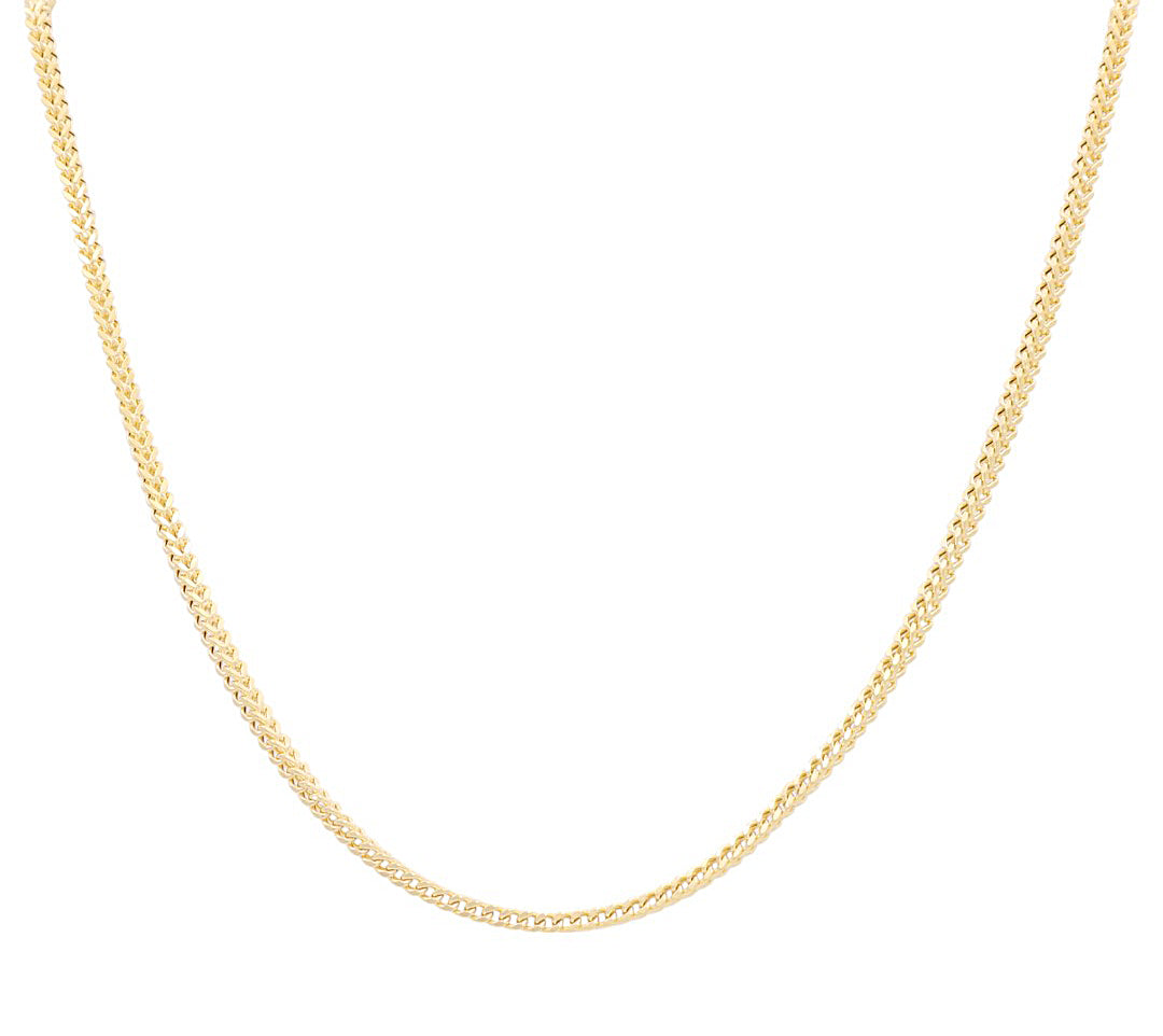 14K Yellow Gold Franco Link Chain / Size: 3mm 24” / Weight: 12.6 GR / 604.20124-24