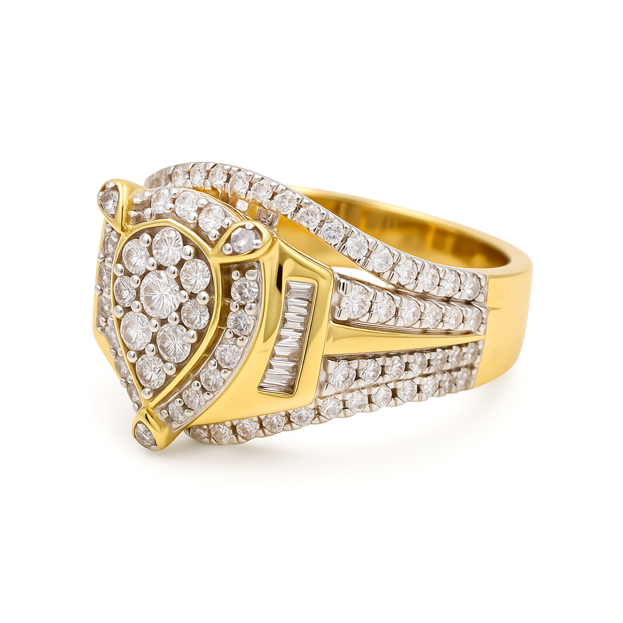 10K Yellow Gold Diamond Women's Engagement Ring / Stone: 1.00CT / Size: 7 / 352784Y