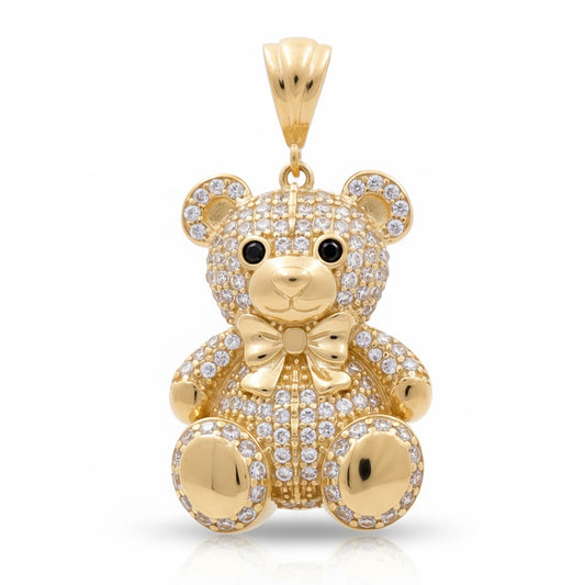 14K Yellow Gold Fashion Bear Pendant with Cz / Weight: 4.4 GR / 5WP-85