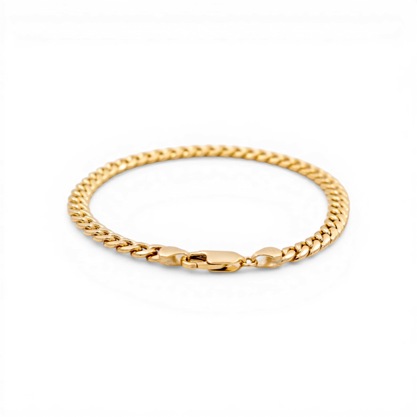 10K Yellow Gold Semisolid Cuban Link Bracelet / Size: 5.3mm 8" / Weight: 5.7 GR