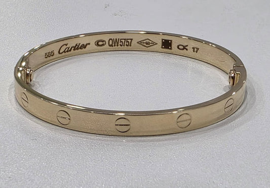 14K Yellow Gold Fashion CT Semisolid Women's Bracelet / Size: sz16 / Weight: 8.9gr / DPWB4CT