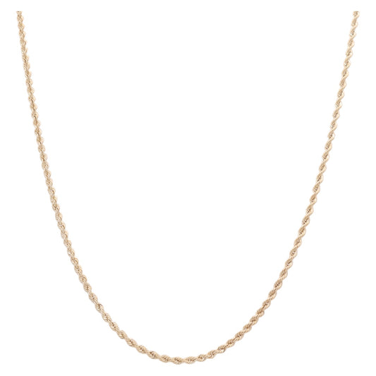 14K Yellow Gold Rope Chain / Size 22" / Weight: 5.2 GR / LCL4RP2.7-22