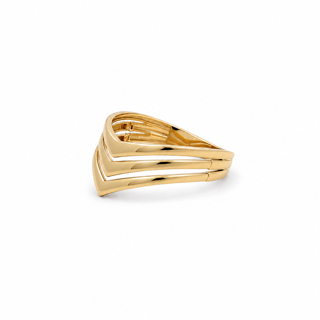 10K Yellow Gold Fashion Women's Ring / Size: 7 / Weight: 1.7 GR / DQWR0FS-45