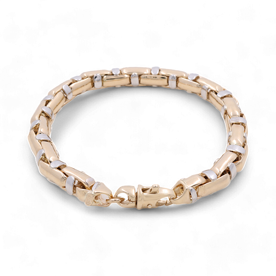 14K Yellow Gold Italian Link Men’s Bracelet / Size: 8” / Weight: 23.8 GR / ISFIMBTT4