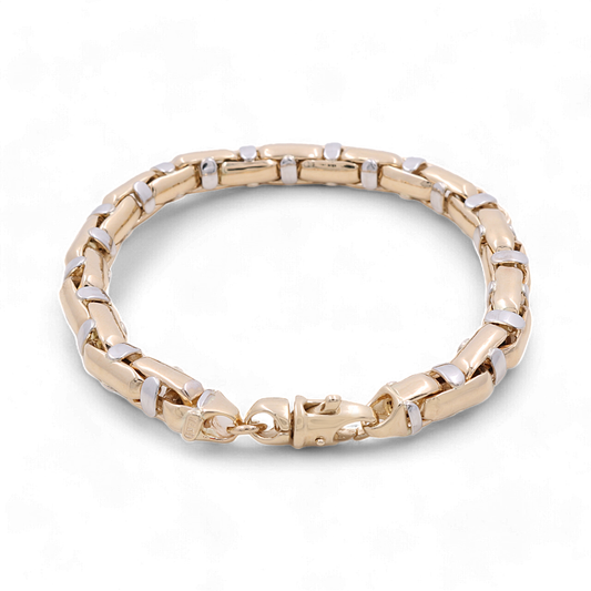 14K Yellow Gold Italian Link Men’s Bracelet / Size: 8” / Weight: 23.8 GR / ISFIMBTT4