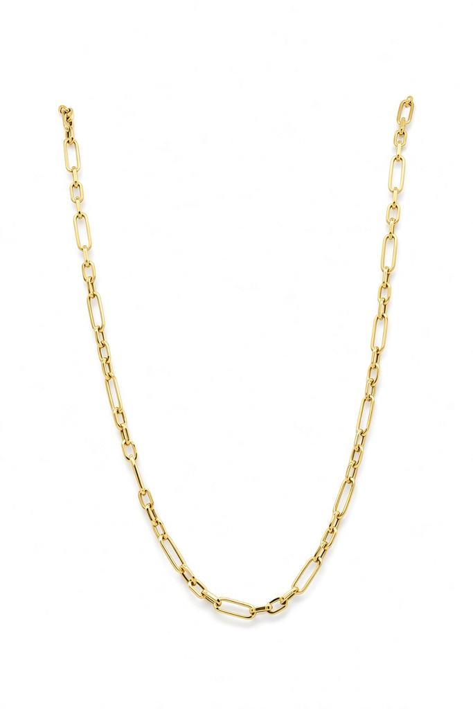 10K Yellow Gold Semisolid Italian Fancy Necklace / Size: 18" / Weight: 4.2 GR / 120MR686NE