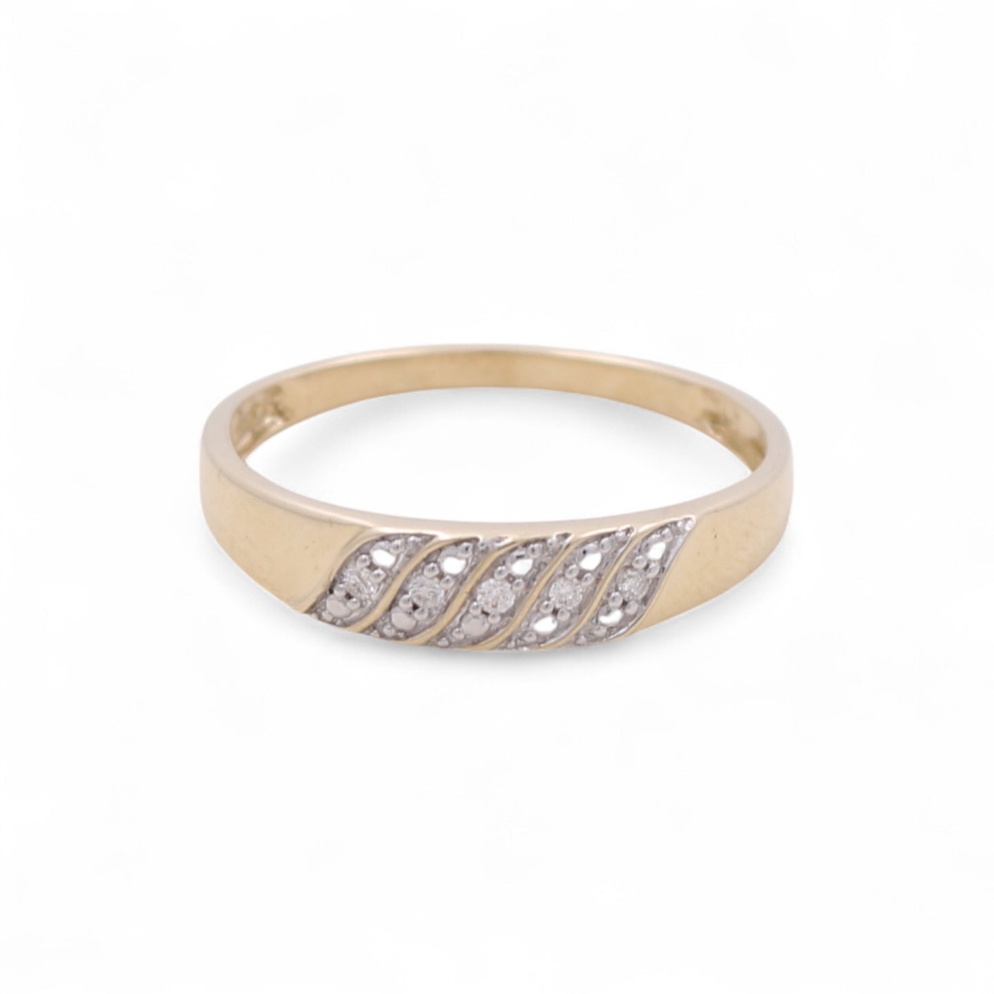 10K Yellow Gold Diamond Trio Set Ring / Stone: 0.33Ct / Size 7 & 10 / 283629Y