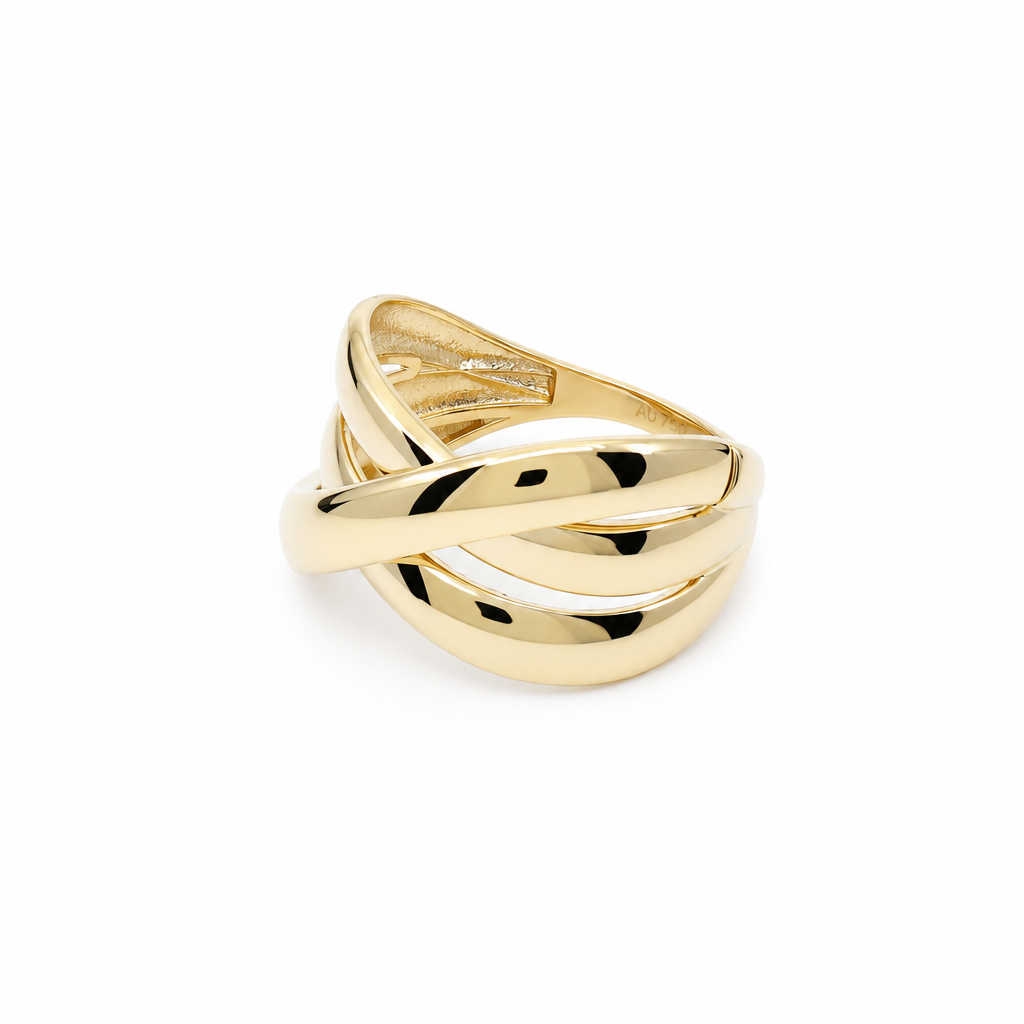10K Yellow Gold Fashion Women's Ring  / Size:7.5 / Weight: 3.3 GR / P02R-980A