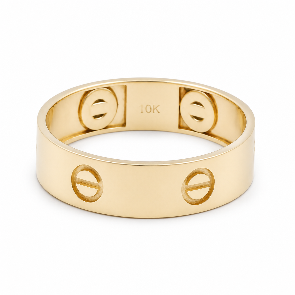 10K Yellow Gold Semisolid CT Women's Ring / Size: 7 / Weight: 1.4 GR / DQWR0CT-6