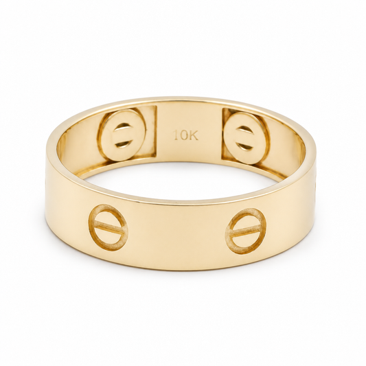 10K Yellow Gold Semisolid CT Women's Ring / Size: 7 / Weight: 1.4 GR / DQWR0CT-6