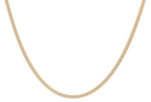 14K Yellow Gold Solid Cuban Link Chain / Size: 3mm 20" / Weight: 15.5 GR / SCCACH4CL3-20